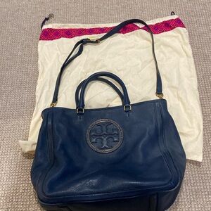 Tory Burch Navy Blue Leather Purse